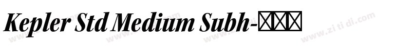 Kepler Std Medium Subh字体转换